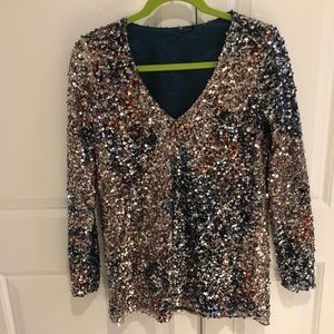 Elie Tahari Sequin Top